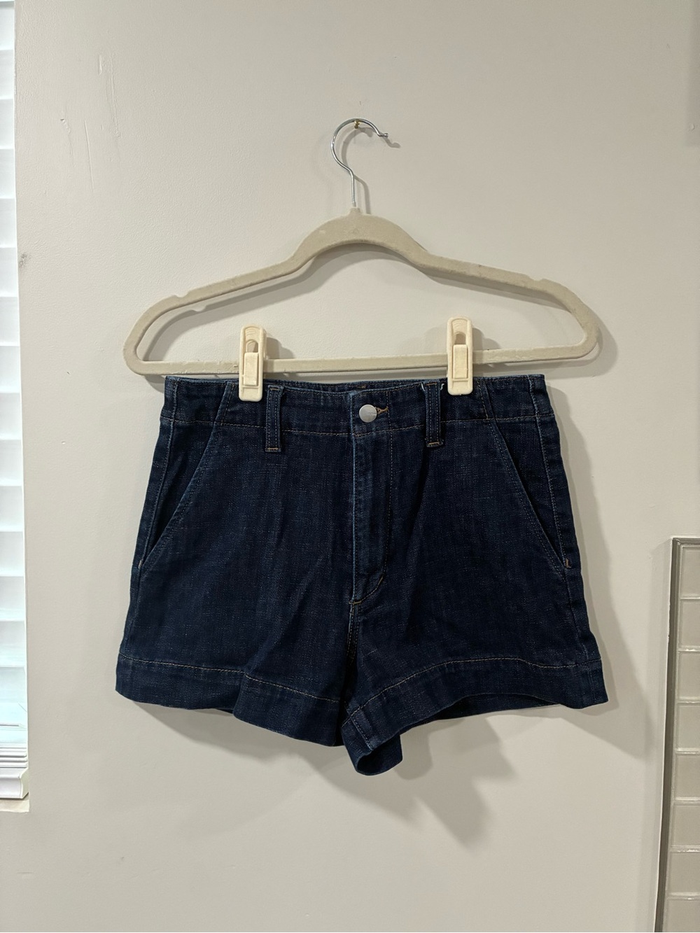 Joe's Jeans Dark Indigo High-Rise Denim Shorts